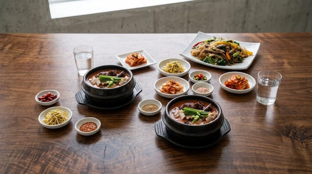 Sizzling stir-fried pork, bibimbap, japchae and Korean stone-pot stews ready for delivery to Maple Ridge, Calgary