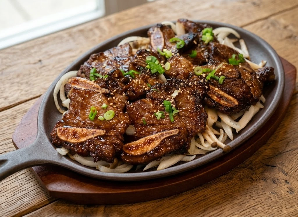 LA Galbi Korean BBQ short ribs at Hanyang Korean Restaurant Calgary
